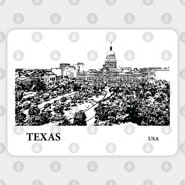 Texas State USA Sticker by Lakeric